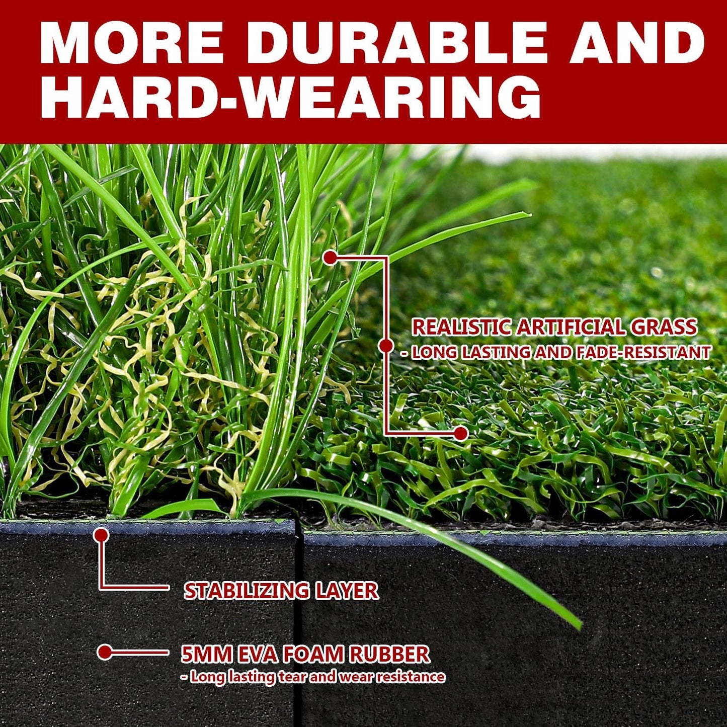 - Golf Mat - Golf Hitting Mat - Golf Mats Practice Outdoor Indoor Golf Training Mat - Golf Practice Mats Outdoor - Chipping Mat - Shows Swing Path - Golf Turf Mat 3-In-1 Impact Golf Mat